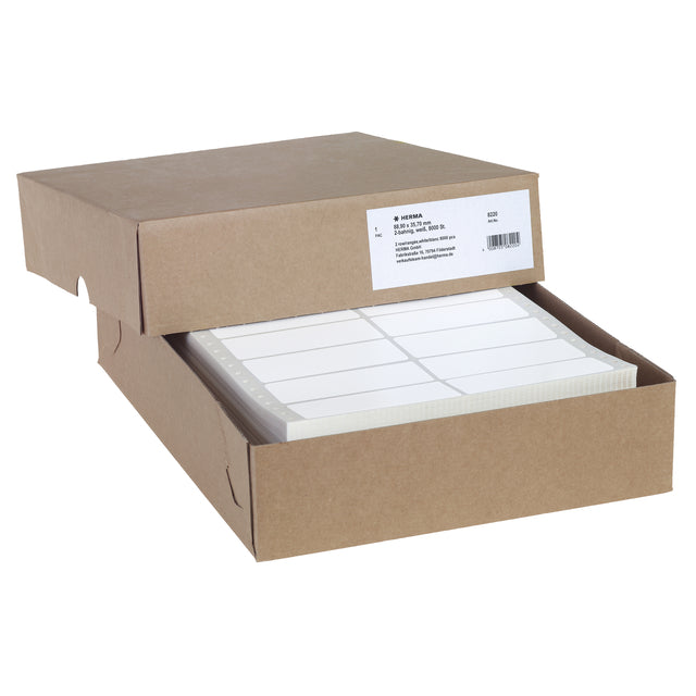 HERMA - Etiket herma 8220 88.9x35.7mm 2-baans wit 8000st