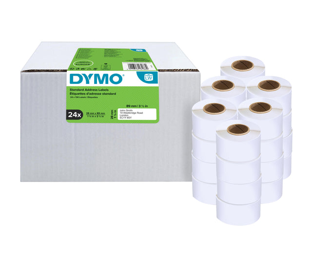 Dymo - Etiket dymo labelwriter adressering 28x89 24st wit