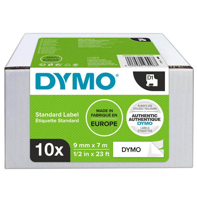 Dymo - Labele dymo labelmanager d1 9mm wit 10st