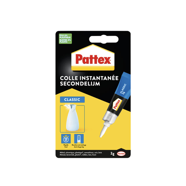 Pattex - Secondenlijm pattex tube 3gr | 12 stuks