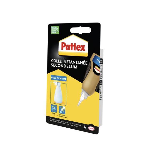Pattex - Secondenlijm pattex gold original 3gr | 12 stuks