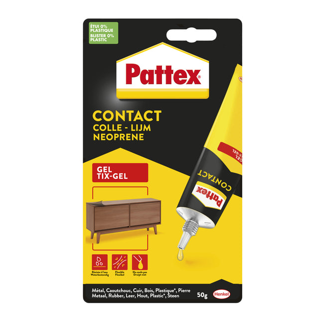 Colle Tout Usage Pattex Tixgel Tube 50 grammes sous blister