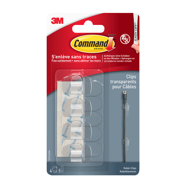 Command - Kabelklem command rond incl strips tr 4st