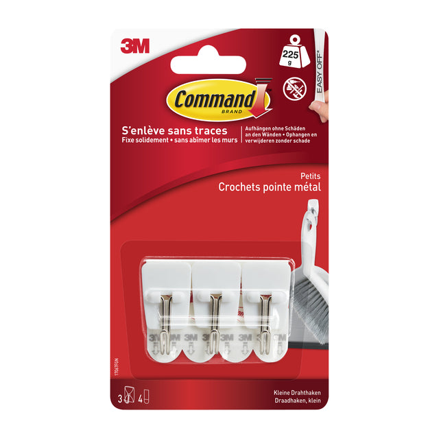 Command - Draadhaak incl bevestigingsstrip 3 stuks