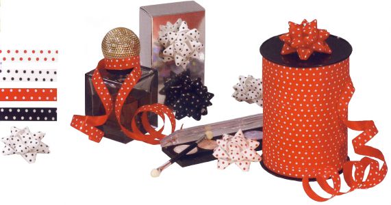 Krullint - Krullint dots zwart op wit 10mm x 250 meter