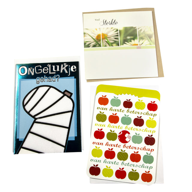 Kit de recharge carte de voeux Paperclip get well soon 12 cartes