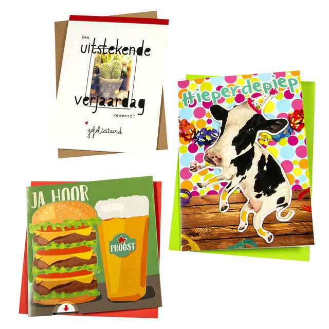 Recharge trombone carte de voeux anniversaire humour 12 cartes