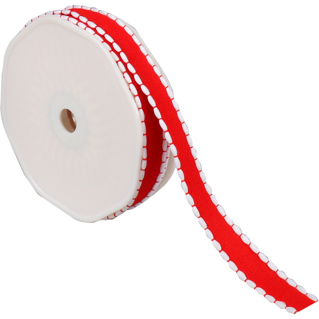 Klika - Lint | 15mm | 25m | Xmas | PP | rood/wit