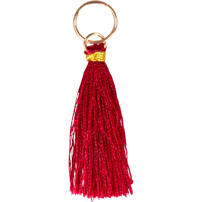 Klika - Tassel | 4cm | rood | 12 stuks