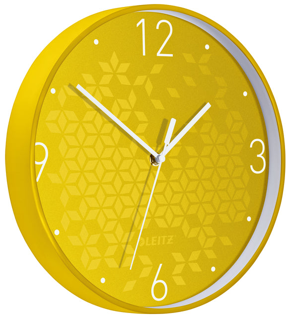 Horloge murale Leitz WOW Ø29cm jaune
