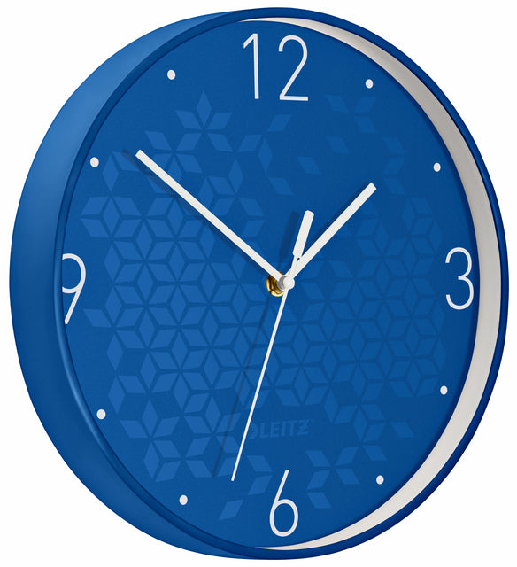 Horloge murale Leitz WOW Ø29cm bleu