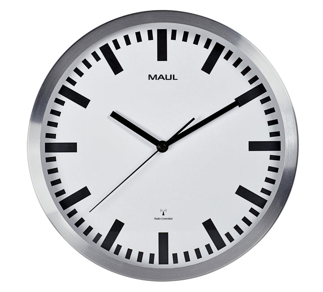 MAUL - Wandklok maul pilot rc 305x45mm alu batterij