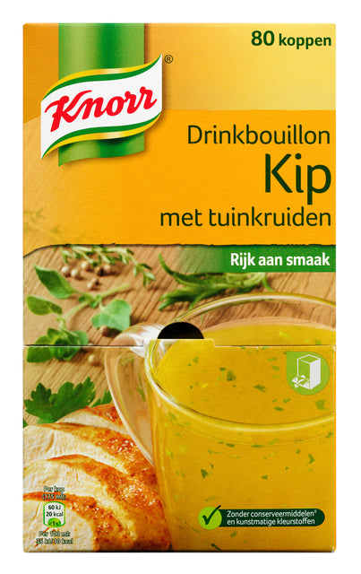 Bouillon à boire aux herbes du jardin de poulet Knorr | 6 morceaux