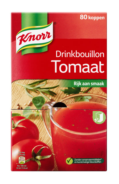 Boire du bouillon de tomate Knorr