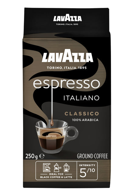 Lavazza - Koffie lavazza gemalen caffè espresso 250gr