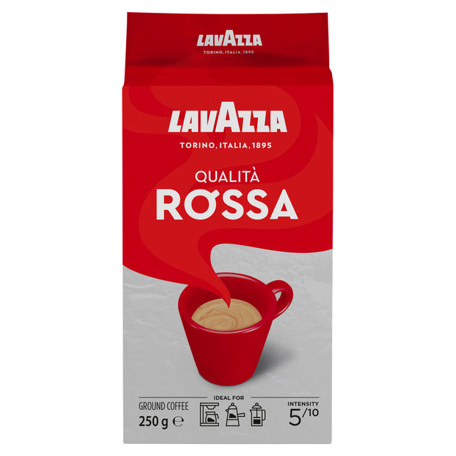 Lavazza - Koffie lavazza gemalen qualita rossa 250gr