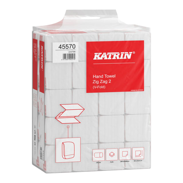 Katrin - Handdoek katrin 2laags 224x230mm wit 45570