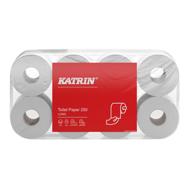 Katrin - Toiletpapier katrin 3laags 250 vel wit 104872