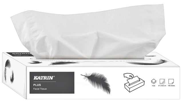 Katrin - Facial tissues katrin plus 2laags 100 vel wit