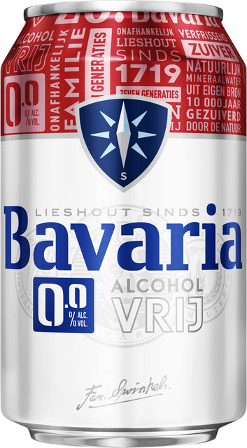 Bavaria - Bier bavaria 0.0 blik 330ml | 24 stuks