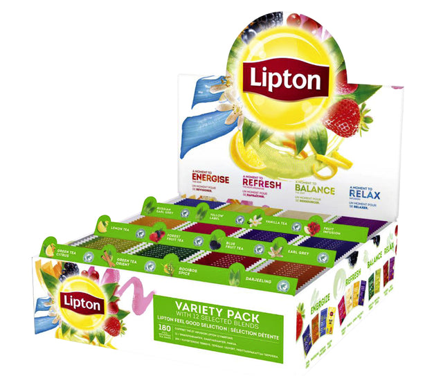 Coffret assortiment thé Lipton 12x15 pièces