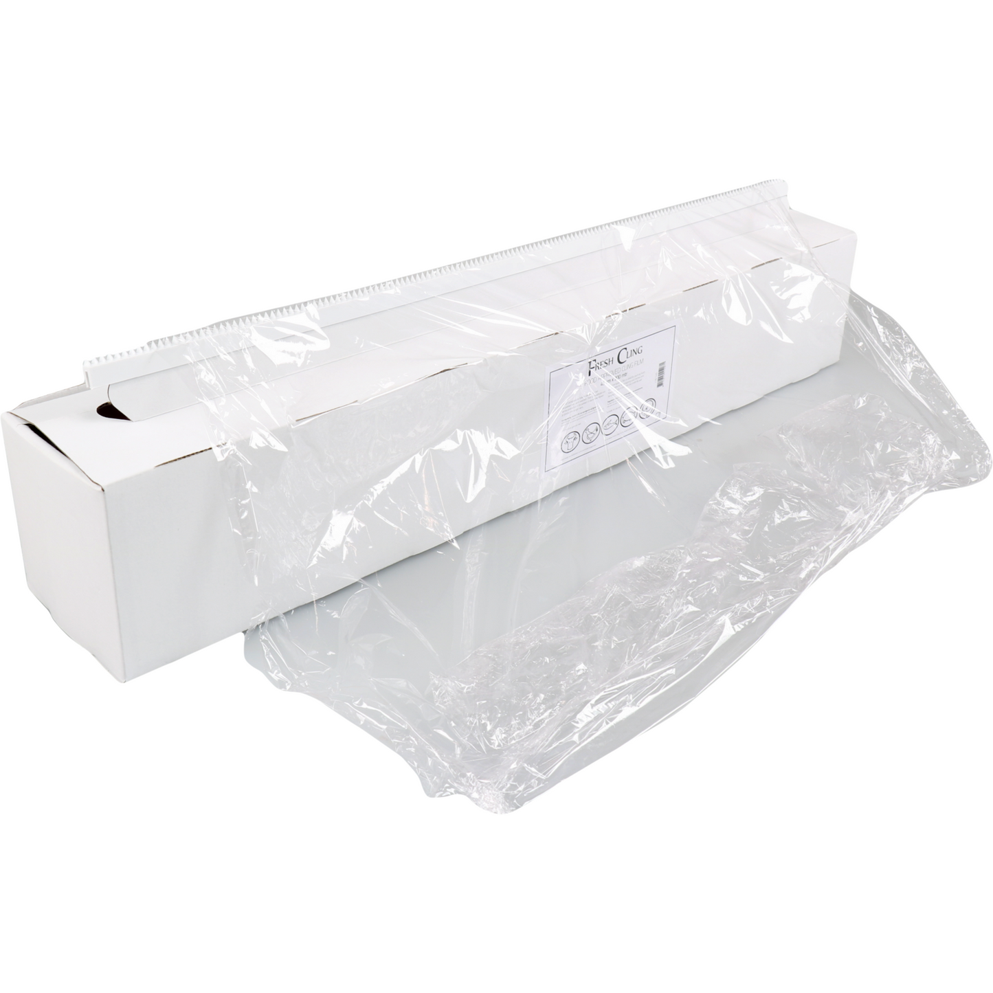 Klika - Folie | rekfolie ongeperforeerd | zelfklevend | op rol/dispenserdoos | PVC | 45cm | 300m | transparant