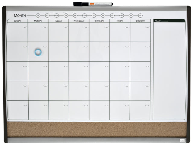 Nobo - Whiteboard nobo planner prikbord 585x430mm