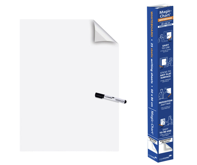 Legamaster - Magic chart legamaster whiteboard 600x800mm wt 25v