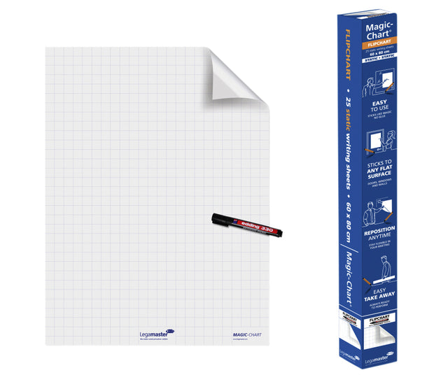 Legamaster - Magic chart legamaster flip 600x800mm wt ruit 25v