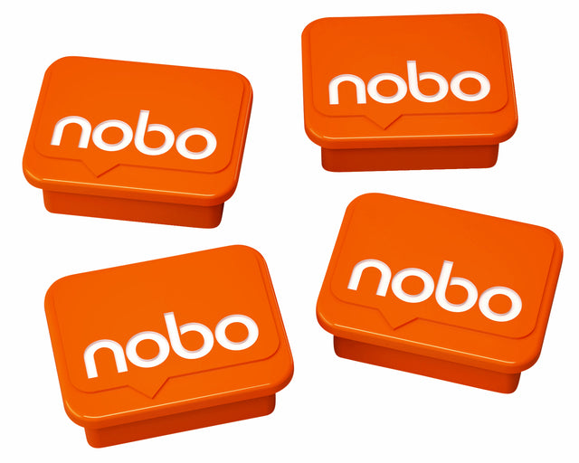 Nobo - Magneet nobo 22mm oranje 4 stuks