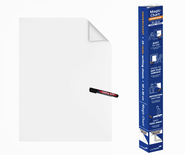 Legamaster - Magic chart legamaster paperchart 60x80cm wit 25v