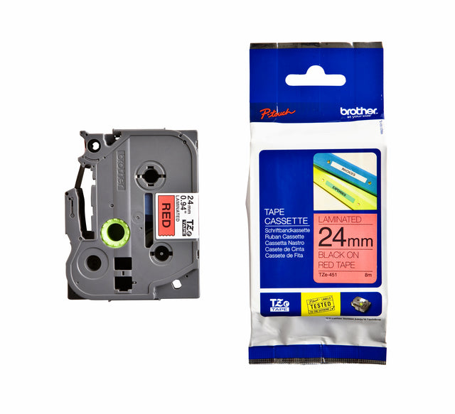 Brother - Labele brother ptouch tze451 24mm rood
