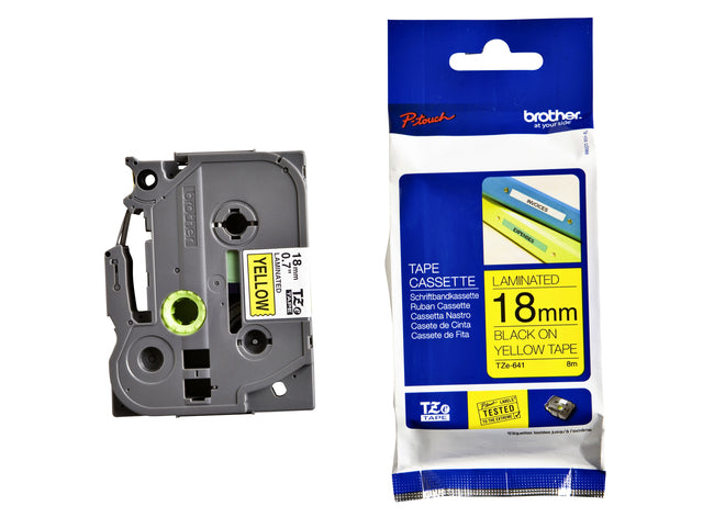 Brother - Labele brother ptouch tze641 18mm geel