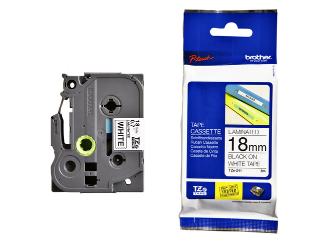 Brother - Labele brother ptouch tze241 18mm wit