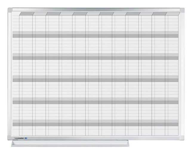 Tableau de planification Legamaster agenda professionnel annuel hor 90x120cm
