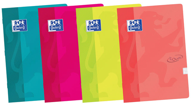 Cahier Oxford School Touch A5 ligne 72 pages 90gr assorties