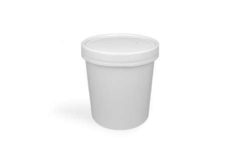 Klika - Deksel soepbeker 240-360ml Ø90mm karton wit