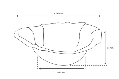 Klika - Palmblad kom 300ml 180x170x55mm BIO