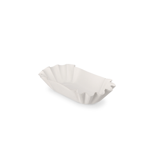 Klika - Kartonnen schaaltje geschulpt 170x100x30mm wit