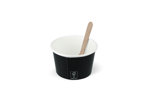 Klika - IJsbeker 120ml Ø78mm 4oz karton zwart