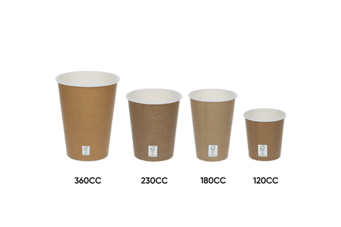 Klika - Kartonnen espressobeker 120cc 4oz kraftlook