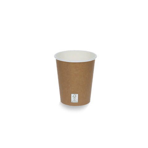 Klika - Kartonnen koffiebeker 230cc 8oz kraftlook