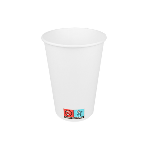 Klika - Kartonnen koffiebeker 180cc 7.5oz wit
