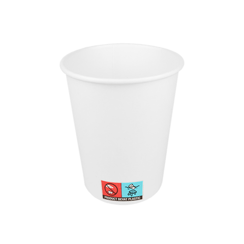 Klika - Kartonnen koffiebeker 230cc 8oz wit