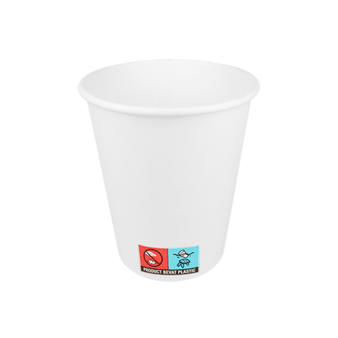 Klika - Kartonnen koffiebeker 300cc 10oz wit