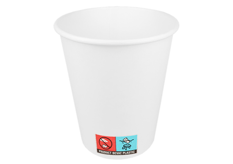 Klika - Kartonnen koffiebeker 300cc 10oz wit