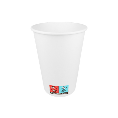 Klika - Kartonnen koffiebeker 360cc 12oz wit