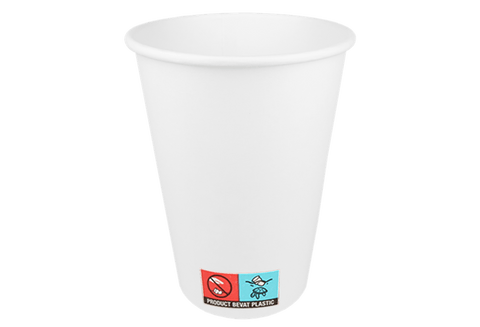 Klika - Kartonnen koffiebeker 360cc 12oz wit
