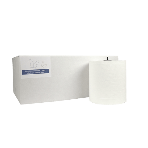 Klika - Handdoekrol Matic 2 laags 6x150 meter Ø21cm 100% cellulose wit T7