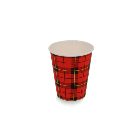 Klika - Kartonnen koffiebeker 150cc 6oz Schotse ruit y